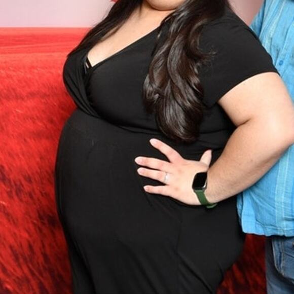 Torrid Black Smocked Waistband Short Sleeve Deep V Neck Surplice Jumpsuit Size 3 - Picture 2 of 9